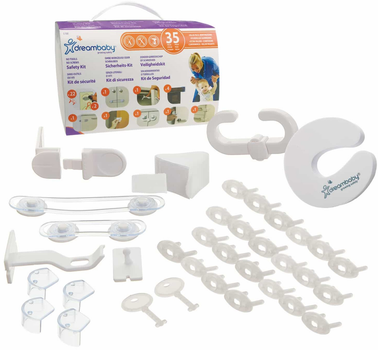 Набор аксессуаров для безопасности DreamBaby No Screws, No Tools 35 шт (G708E)