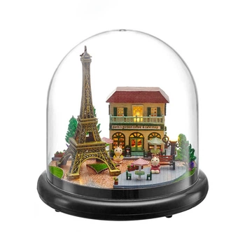 3D Румбокс кукольный дом конструктор под куполом DIY Cute Room ZQW-2018 Свидание в Париже