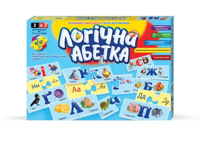 Детские развивающие пазлы «Логічна абетка» укр.яз DT66Asp-U