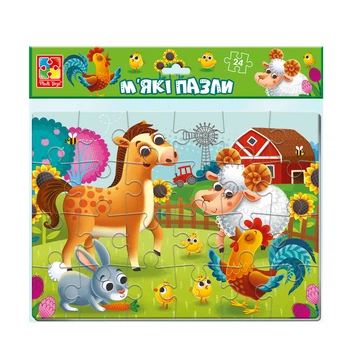Пазли м’які Ферма, 24 елементи, А4 (укр)
