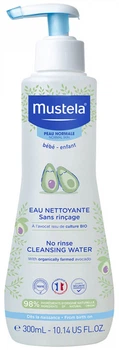 Очищувальна незмивна вода для обличчя та тіла Mustela Cleansing Water No-Rinsing З Авокадо 300 мл (3504105028497/3504105035815)