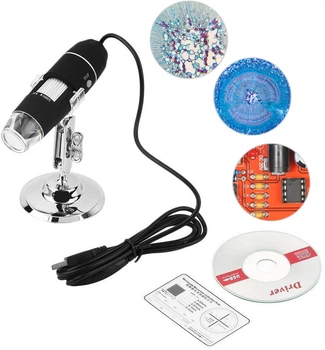 Цифровой микроскоп USB 50-1000Х с подставкой (6943)