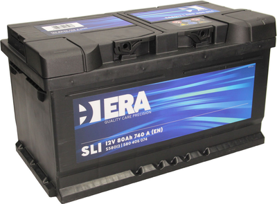 Автомобильный аккумулятор ERA SLI 80Ah (-/+) Euro (740EN) (ERA S58012)