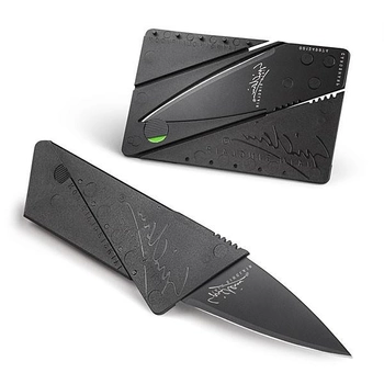 Складаний портативний ніж Sinclair Card Sharp у вигляді кредитки в подарунковій упаковці, чорний