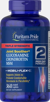Хондропротектор Puritan's Pride Triple Strength Glucosamine, Chondroitin & MSM Joint Soother 360 таблеток (4384301871)