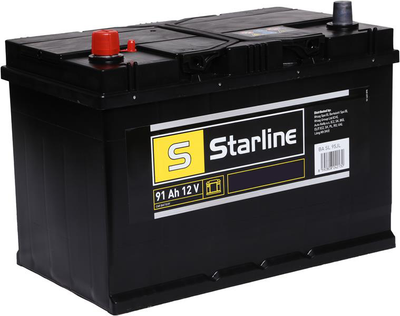 Автомобільний акумулятор Starline 91Ah (+/-) Asia (740EN) (S BA SL 95JL)