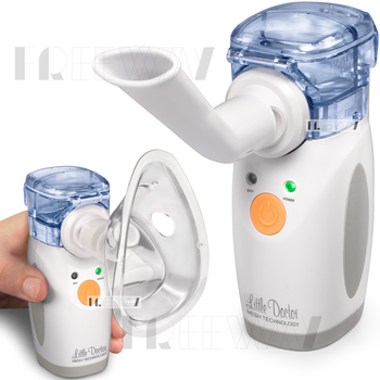 Небулайзер для ингаляций при кашле и насморке для детей и взрослых ультразвуковой портативный электронно-сетчатый (МЕШ) Little Doctor LD-207U
