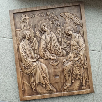 Икона "Святая Троица", Atributlux, 30*24,3 см резная из дерева