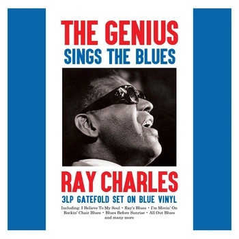 Виниловая пластинка Ray Charles - The Genius Sings The Blues (3LP, blue)