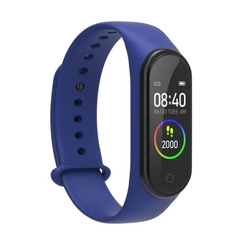 Фитнес-браслет Smart Band M4 с цветным дисплеем Blue, спортивный фитнес-трекер, умный браслет (Blue)
