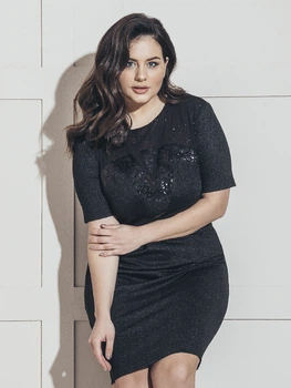 Платье "Кайлани" (черный) 56 (XXXXL)