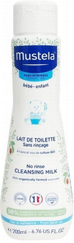 Дитяче молочко для тіла Mustela Lait De Toilette Незмивне Очисне для нормальної шкіри 200 мл (3504105034696)