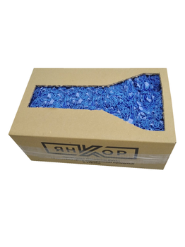 Бахилы полиэтиленовые ЯНКОР 2.5 г / шт (5.0 г / пара) 200 пар/ящ (400 шт) Синие