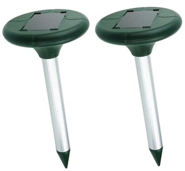 Отпугиватель кротов на солнечной батарее Supretto 2 шт. Зеленый (6048-0001)
