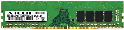 Оперативная память A-Tech 8GB DDR4-2666 (PC4-21300) DIMM 1Rx8 (AT8G1D4D2666NS8N12V)