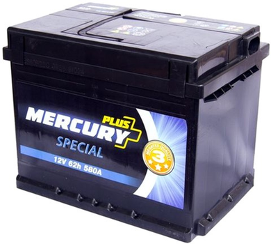 Автомобильный аккумулятор Mercury Special Plus 62А Ев (-/+) (580EN) (P47298)