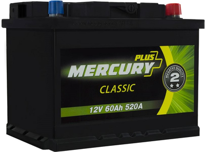 Автомобільний акумулятор Mercury Classic Plus 60А (-/+) (520EN) (P47295)