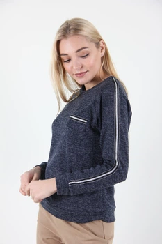 Кофта женская MissFashion 7007 с карманом на груди (Синий 50)