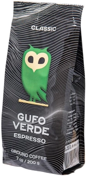 Кофе молотый свежеобжаренный Gufo Verde Esresso 200 г (4820204151188)