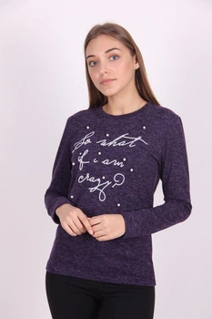 Кофта MissFashion 3006 з принтом (Фіолетовий 44)