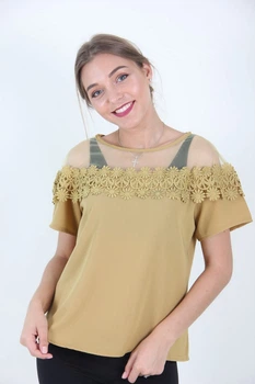 Блузка LadiesFashion 6155 (Гірчичний M/L)