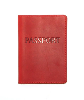 Шкіряна Обкладинка на Паспорт DNK Leather Passport-H червона