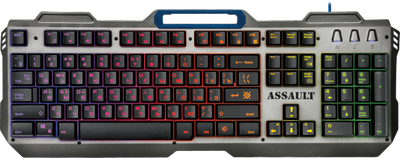 Клавиатура проводная Defender Assault GK-350L USB Grey-Metall (45350)