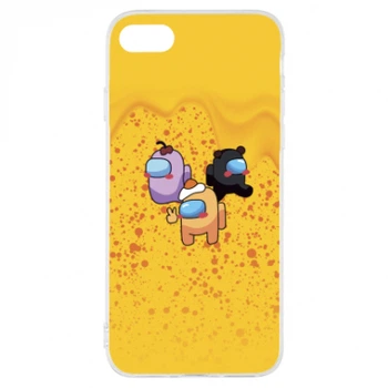 Чохол для iPhone 8 Among us drips Прозорий