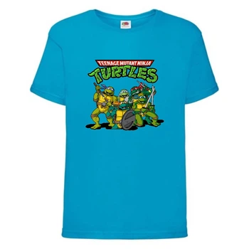 Футболка детская Черепашки Ниндзя 004 (Ninja Turtles) синяя (NTS blu 004) 152 см