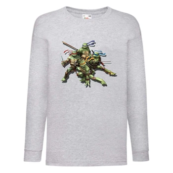 Лонгслив реглан Черепашки Ніндзя 008 (Ninja Turtles) сірий (NTR gry 008) 152 см