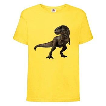 Футболка детская Парк Юрского Периода 002 (Jurassic Park) желтая (JPK yel 002) 164 см