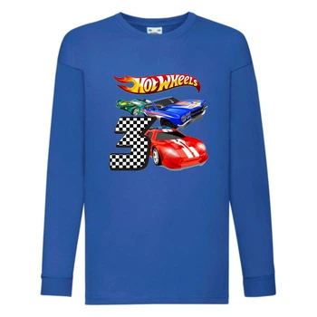Лонгслив реглан Хот Вілс 004 (HotWheels) синій (HTW blu 004) 104 см