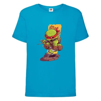 Футболка детская Черепашки Ниндзя 0016 (Ninja Turtles) синяя (NTS blu 0016) 104 см