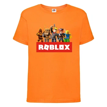 Футболка детская Роблокс 004 (Roblox) оранжевая (RB orn 004) 116 см