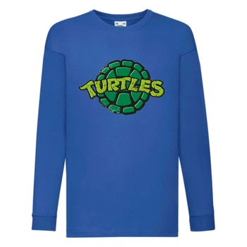 Лонгслив реглан Черепашки Ниндзя 0022 (Ninja Turtles) синий (NTR blu 0022) 164 см