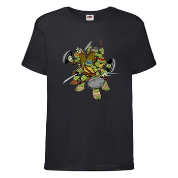 Футболка детская Черепашки Ниндзя 003 (Ninja Turtles) черная (NTS blc 003) 104 см