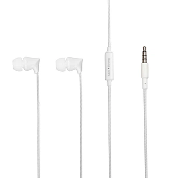 Навушники провідні вакуумні KONI strong with mic KS-341 3.5 mm 1.2 м мікрофон White