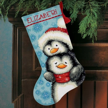 Набор для вышивания Dimensions Hugging Penguins Stocking (71-09144)