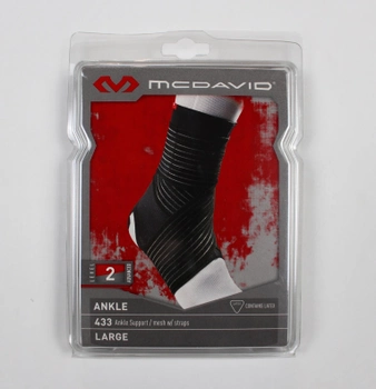 Фиксатор лодыжки McDavid Ankle Support Mesh With Straps(433(Black)) XL Черный