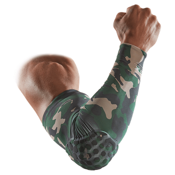 Компрессионный рукав с защитой (Двухсторонний) McDavid Hex Reversible Arm Sleeve(6500PR(Camo)) M Зеленый