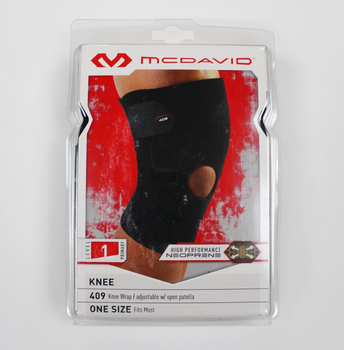 Поддерживающий наколенник McDavid Knee Support Wrap Adjustable With Open Patella(409) MISC Черный