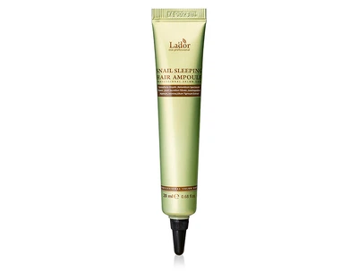 Ночная несмываемая маска-сыворотка для поврежденных волос Lador Snail Sleeping Hair Ampoule, 20 мл