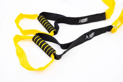 Тренировочные петли trx для кроссфита (трх тренажер для фитнеса и турника) OSPORT Lite (FI-0037) Черно-желтый