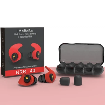 Тактические беруши для стрельбы пассивные SafeGuard BLK-001 Red + 5 пар вкладышей (iMeBoBo) (123440)