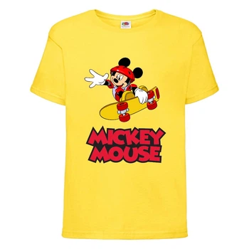 Футболка детская Микки Маус 008 (Mickey Mouse) желтая (MMS yel 008) 140 см