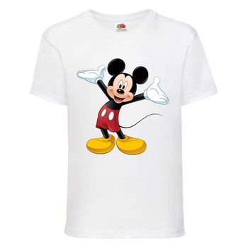 Футболка детская Микки Маус 009 (Mickey Mouse) белая (MMS wh 009) 128 см