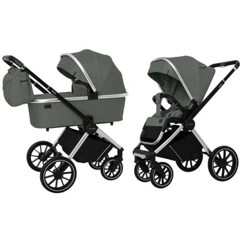 Коляска прогулочная CARRELLO Optima CRL-6503 (2in1) Nordic Green в льоні /1/