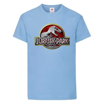 Футболка детская Парк Юрского Периода 007 (Jurassic Park) голубая (JPK lbl 007) 164 см