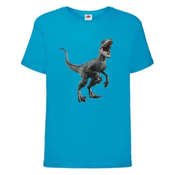 Футболка детская Парк Юрского Периода 0016 (Jurassic Park) синяя (JPK blu 0016) 140 см