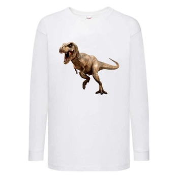 Лонгслив реглан Парк Юрского Периода 0012 (Jurassic Park) белый (JPK wh 0012) 164 см